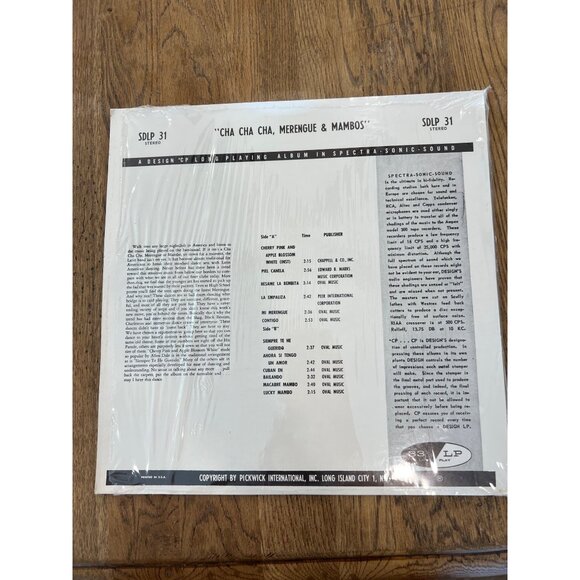 Cha Cha Cha By Pepi Lopez & Orchestra Vinyl Record 33 1/3 RPM Album SDLP-31-A - Picture 5 of 5